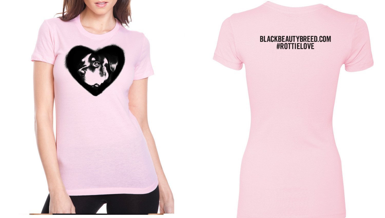 Women's Rottie Love (Heart) T-Shirt